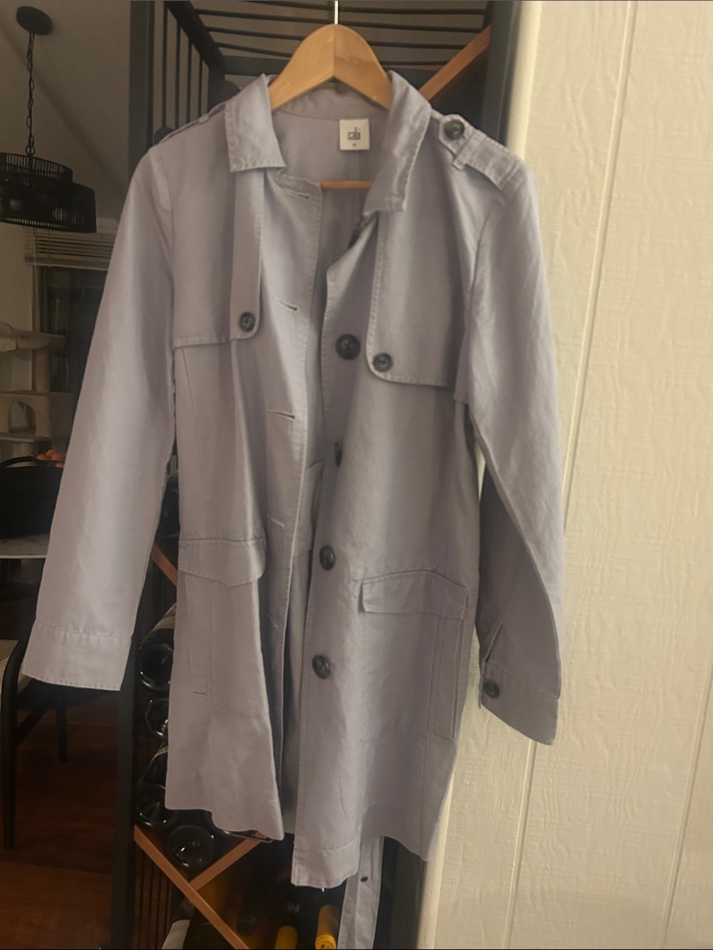 CAbi Light Gray Trench Coat